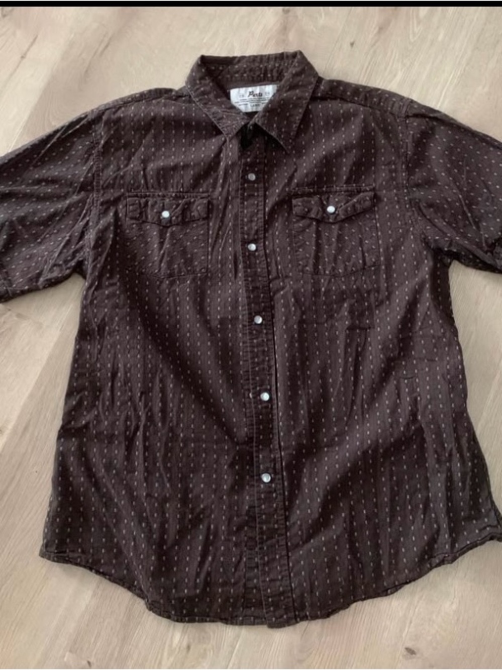 Brown Short-Men’s Pearl snap Shirt